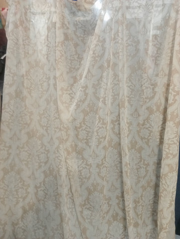 TENDA C/FETTUCCIA L 360X250 BEIGE FIORI BIANCHI