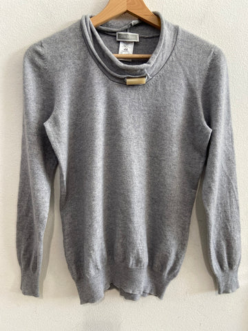 MAGLIONE GRANSASSO TG44 GRIGIO LANA E CASHMERE