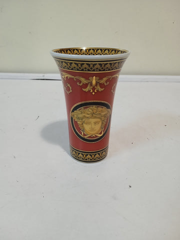 VASO IN PORCELLANA ROSENTHAL VERSACE MEDUSA H10XDIAMETRO5 CM