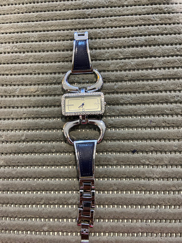 OROLOGIO BRACCIALE ARGENTATO/BLU C/STRASS