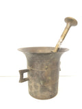 MORTAIO IN OTTONE H14XDIAMETRO10 CM CON PESTONE