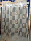 COPPIA TENDE L210X280CM PANNA C/FIORI BEIGE