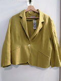 GIACCA BLAZER TG48 VERDE IN LINO