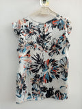 MAGLIA SOHA TGS BIANCO FANTASIA FIORI BLU