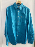 CAMICIA MCS UOMO IN LINO AZZURRO PUFFO