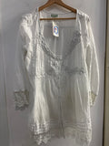 ABITO GIACOMO CINQUE TGL BIANCO C/APPL.PIZZO E MACRAME'