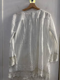 ABITO GIACOMO CINQUE TGL BIANCO C/APPL.PIZZO E MACRAME'