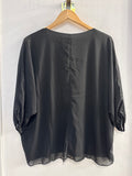 MAGLIA DONNA TGL NERO C/PENDENTI PANNA