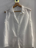 CANOTTA TGM  IN COTONE BIANCO PIZZO SAN GALLO