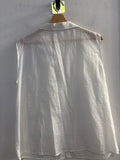 CANOTTA TGM  IN COTONE BIANCO PIZZO SAN GALLO