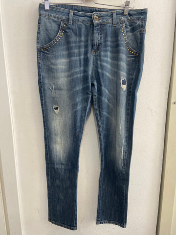 JEANS SISLEY TG42 C/STRAPPI DONNA