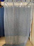TENDA C/BORCHIE 140x255 RIGHE AZZURRO