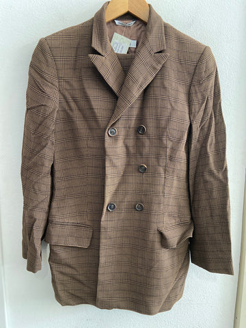 GIACCA+PANTALONE MARELLA TG42 QUADRI MARRONE