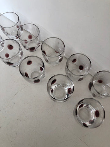10 BICCHIERI DA AMARO IN VETRO