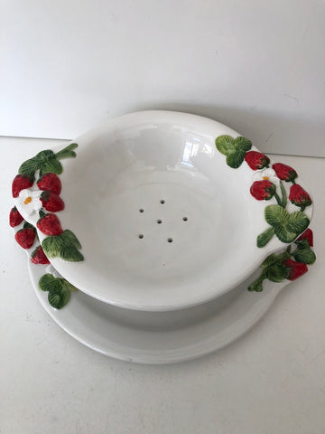 FRAGOLIERA IN PORCELLANA BASSANO DEL GRAPPA 2 PZ