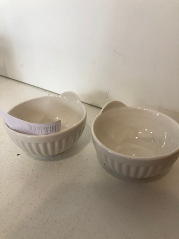 COPPIA ANTIPASTIERE IN PORCELLANA MULINO BIANCO 2014 H5XDIAMETRO8 CM