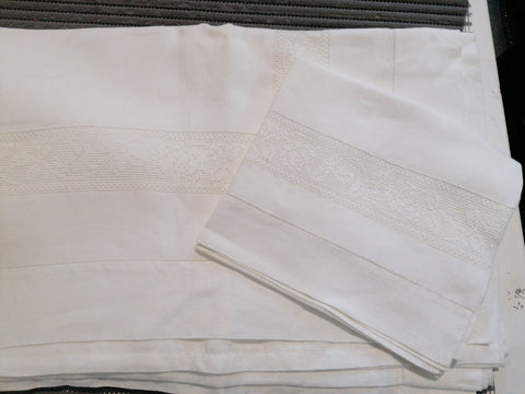 LENZIOLO SINGOLO LINO BIANCO + FEDERA