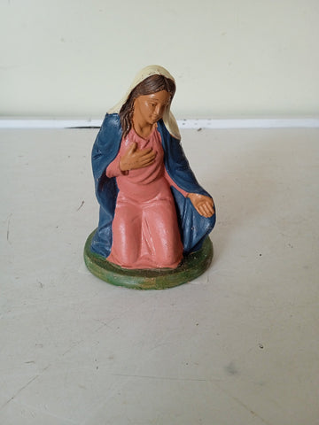 STATUA MADONNA IN TERRACOTTA PER PRESEPE H10XL5XP5 CM