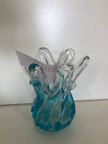 VASO IN VETRO STILE MURANO H10XDIAMETRO5 CM