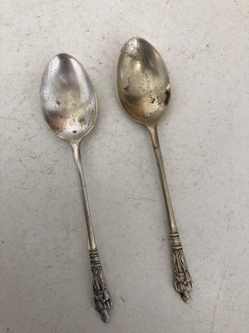 COPPIA CUCCHIAINI TIPO ALPACCA H10XL2 CM