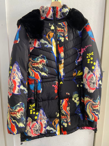 PIUMINO DESIGUAL TG XL NERO FANTASIA