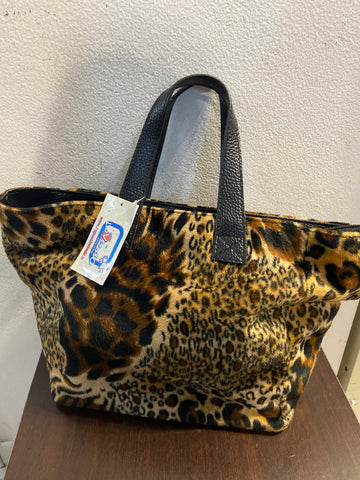 BORSA A MANO  IN ECOPELLICCIA MACULATO