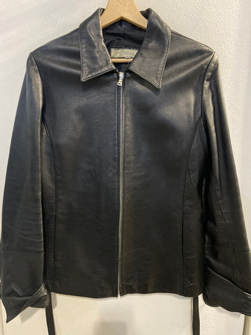 GIACCA IN PELLE TG46 NERO DONNA