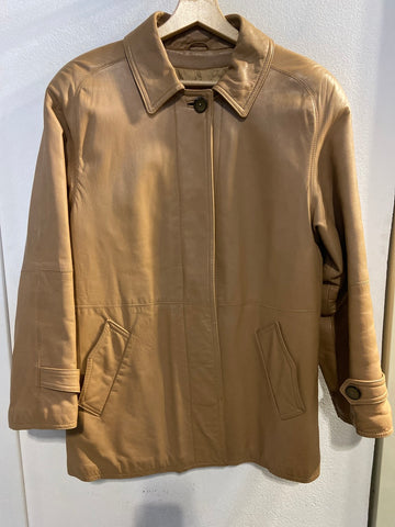 GIACCA IN PELLE BROOKLIN TG42 BEIGE