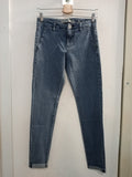 JEANS GUESS TG40 BLU TRAPUNTATO BIANCO DONNA