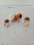 FAMIGLIA CANI IN PORCELLANA H4XL4XP2 CM 3 PZ ( CON IMPERFEZIONE )