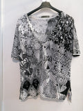 TWINSET ALJSSA TGM BIANCO/NERO C/PIETRE