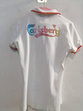 POLO CARLSBERG TGL BIANCO C/STRASS MULTICOLOR