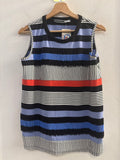 CANOTTA SPORTMAX TGM A RIGHE COLORATE C/FRANGE DI PERLINE