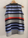 CANOTTA SPORTMAX TGM A RIGHE COLORATE C/FRANGE DI PERLINE