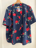 CAMICIA ANTHESIS TG.XXL BLU C/FANTASIA ROSE
