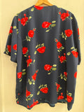 CAMICIA ANTHESIS TG.XXL BLU C/FANTASIA ROSE
