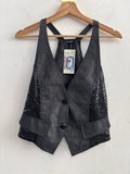 GILET MOTIVI TG.44 GRIGIO C/PAILETTES