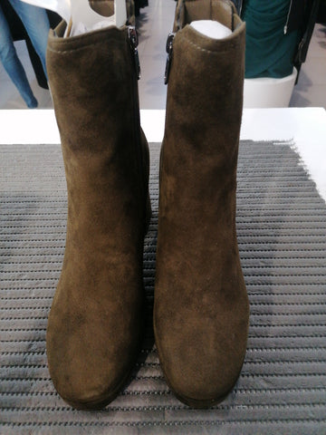 STIVALETTO SARA LOPEZ MIS.39 VERDE MILITARE(PARI AL NUOVO)