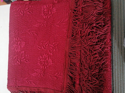 COPERTA MATR.VINTAGE BORDEAUX C/FRANGE