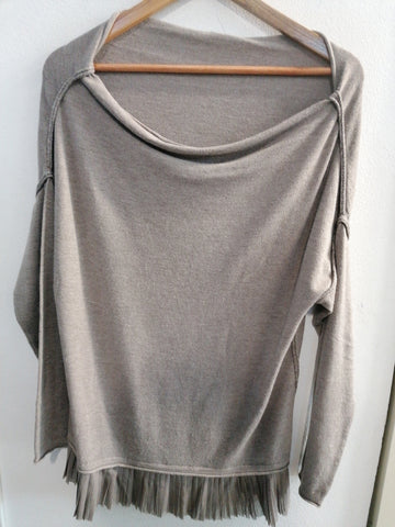 MAGLIA LALLI TG.L BEIGE PLISSE'