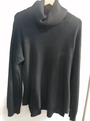 MAGLIONE LAMIAR TGXL NERO A COSTINE