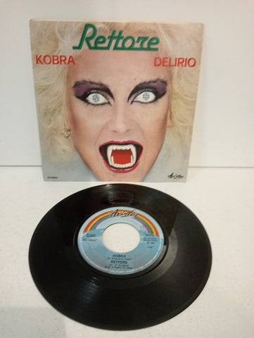 DISCO 45 GIRI Rettore ‎– Kobra / Delirio