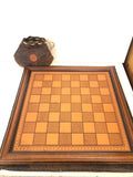 DAMA ARTIGIANALE IN CUOIO LEGNO E PELLE D'ELEFANTE 40X40