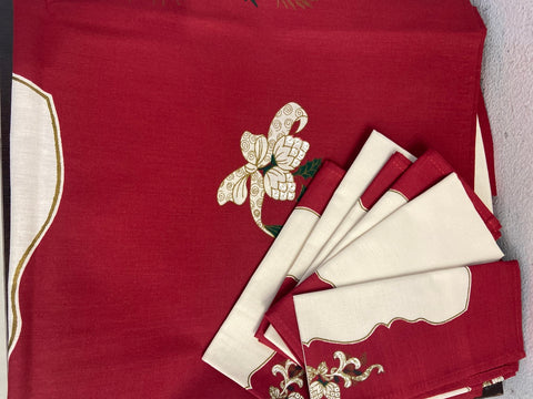 TOVAGLIA X6 ROSSO/PANNA NATALIZIA+TOVAGLIOLI