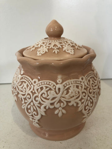 BARATTOLO IN PORCELLANA H10XDIAMETRO8 CM