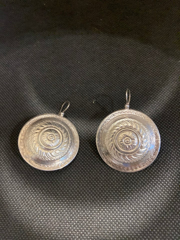 ORECCHINI CERCHIO PIENO ARGENTATO