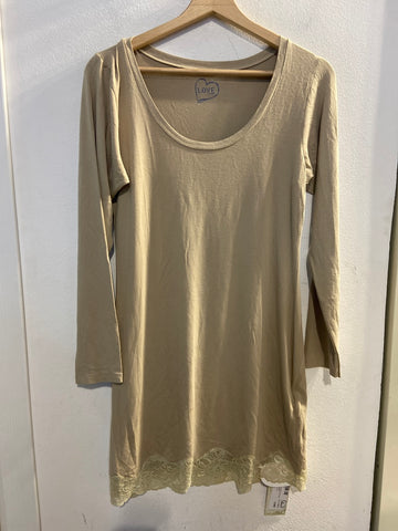 MAGLIA SOTTOVESTE TGM  C/PIZZO BEIGE