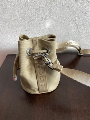 SECCHIELLO MINI LACOSTE C/TRACOLLA BEIGE(PARI AL NUOVO)