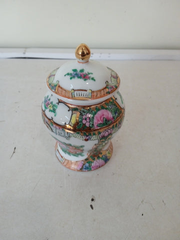 POTICHE IN PORCELLANA STILE ORIENTALE H10XDIAMETRO2 CM