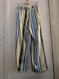PANTALONE ZARA TGXS BIANCO/GIALLO/AZZURRO